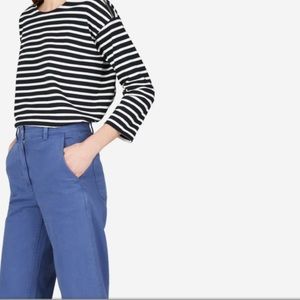 NWOT Everlane Breton Cotton Tee Black/White